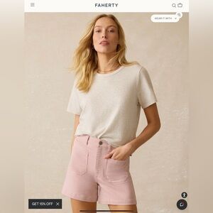 Faherty Stretch Terry Shorts Size 28 NWT